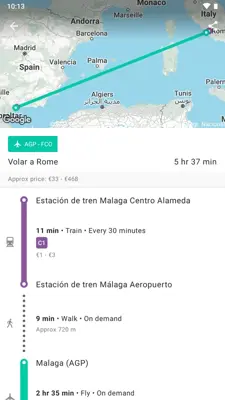 Rome2Rio Trip Planner android App screenshot 5